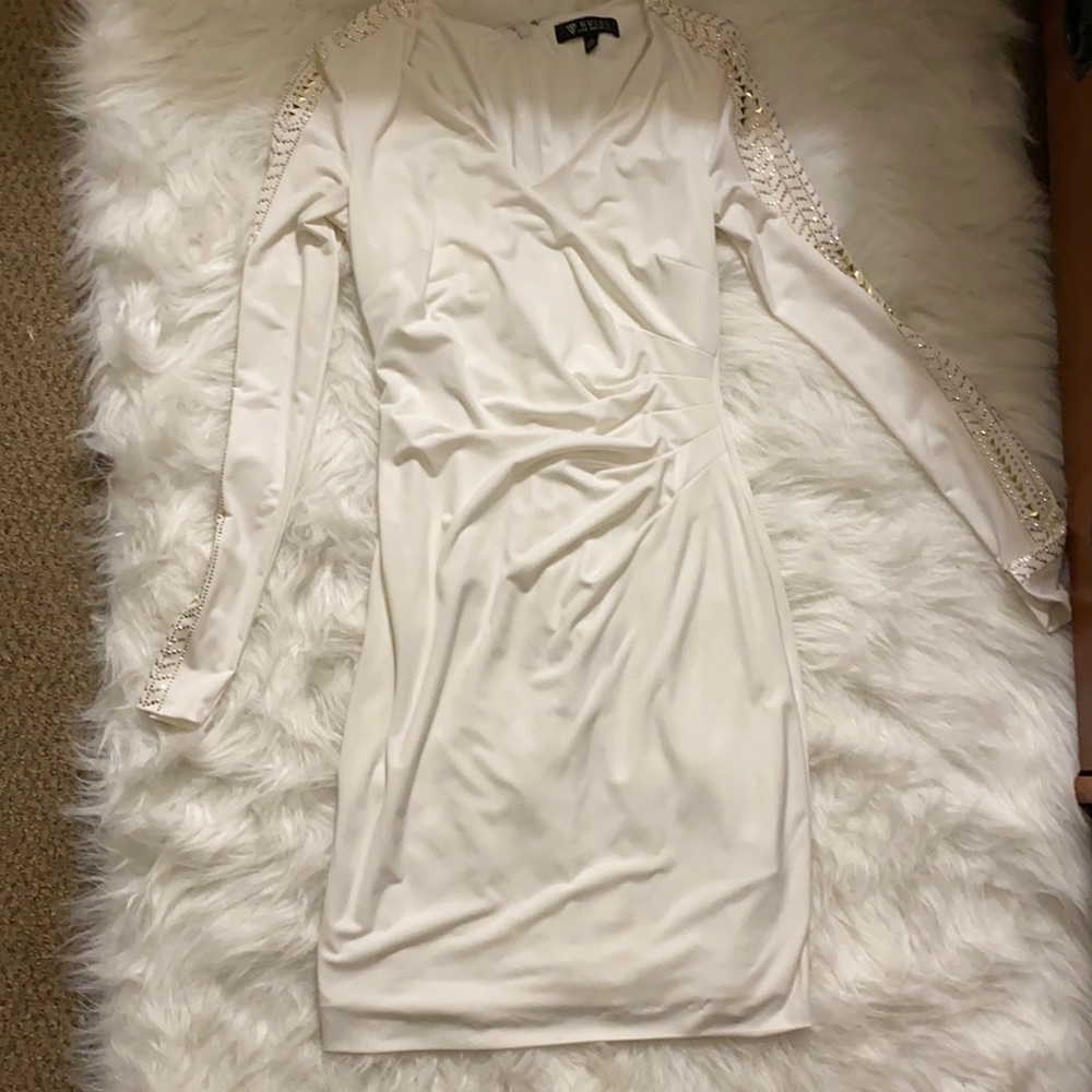 White and gold dress